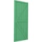 Ekena Millwork Americraft 6-Board Wood 2 Equal Panel Frmd Board-n-Batten Shutters w/Dbl Z-Bar, ARW102BF621X52LPH, PR ARW102BF621X52LPH - alternate 2